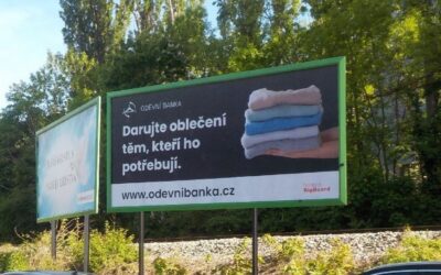 Poděkování za podporu propagace Oděvní banky